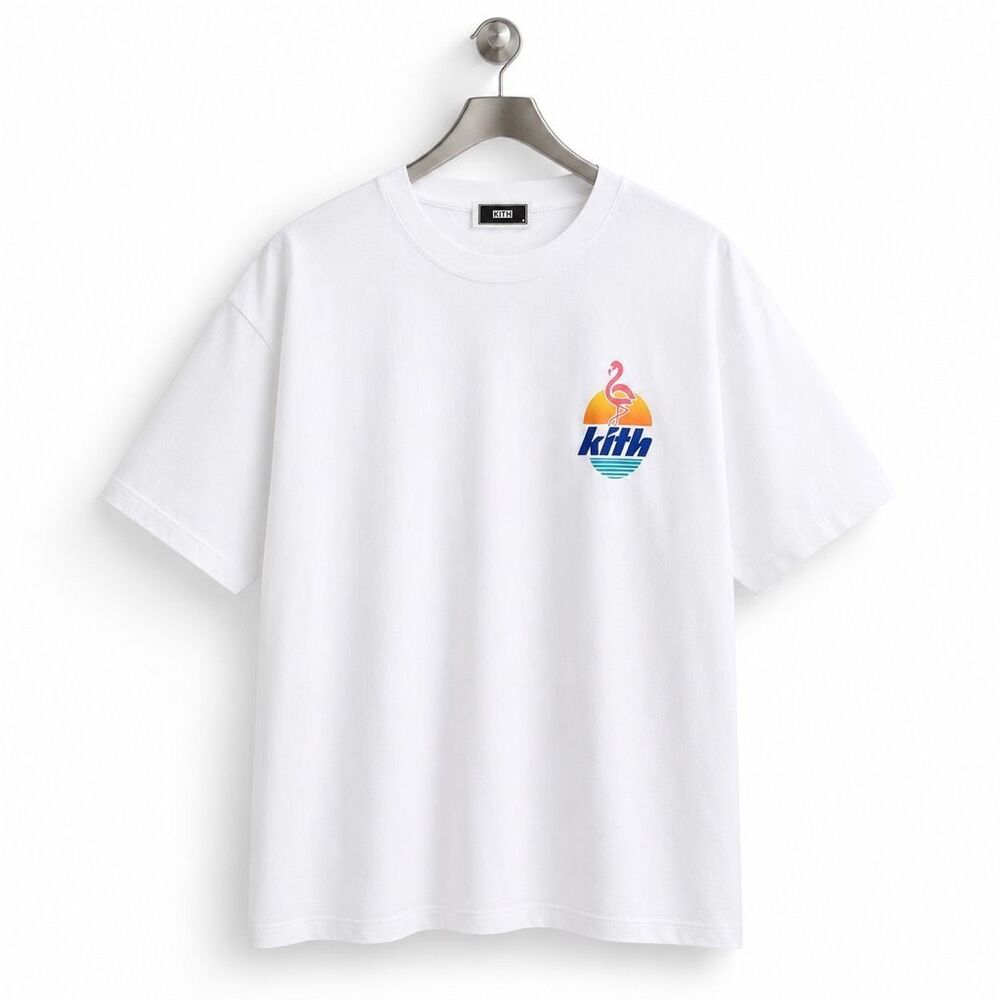 Kith Miami Flamingos Tee White Medium NWT Flagship Exclusive 100% Cotton Shirt